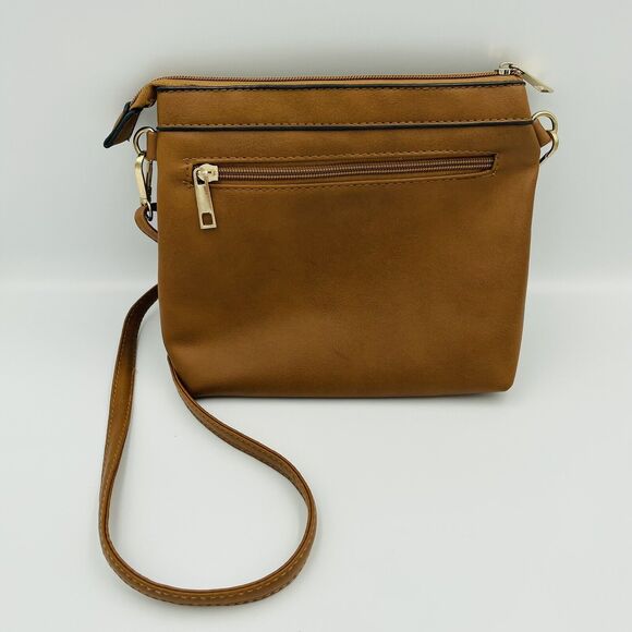 Unbranded Small Brown Faux Pebbled Leather Purse With Bling - Picture 5 of 10